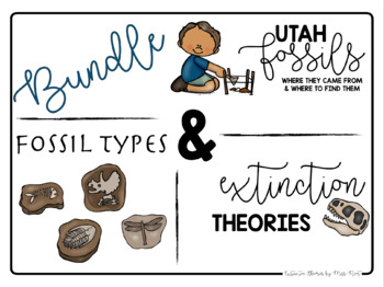 Preview of Google Classroom Fossils Bundle (Distance Learning) (Utah, Types and Extinction)