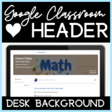 Google Classroom Header - Desk Background With Magnetic Letters