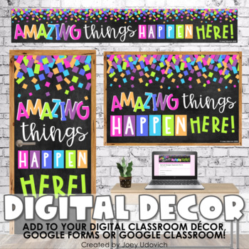 Preview of Google Classroom Header & Digital Decor Bundle: Amazing Things (NOT PRINTABLE)