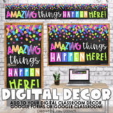 Google Classroom Header & Digital Decor Bundle: Amazing Th