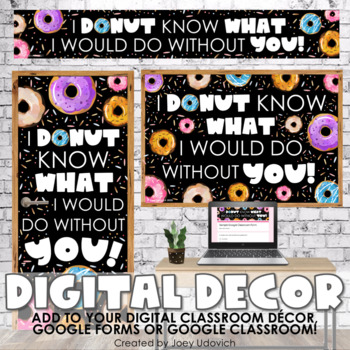 Preview of Google Classroom Header & Digital Decor Bundle: Donut (NOT PRINTABLE)