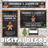 Google Classroom Header & Digital Decor Bundle: Gingerbrea