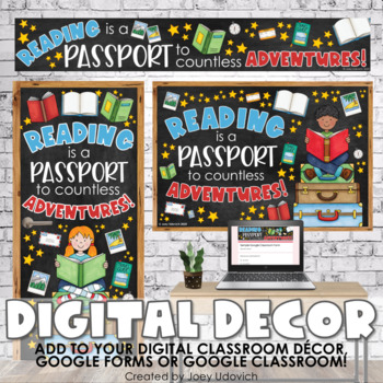 Preview of Google Classroom Header & Digital Decor Bundle: Passport (NOT PRINTABLE)