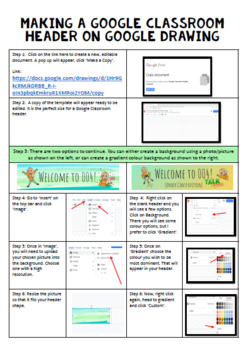 Google Classroom Header Template And Instructions By Teaching With