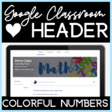 Google Classroom Header With Colorful Numbers