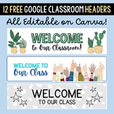 Google Classroom Headers - 12 Free Editable Designs on Canva