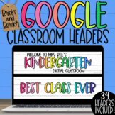 Google Classroom Headers for Subject Areas