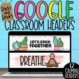 Google Classroom Headers Distance Learning WATERCOLOR
