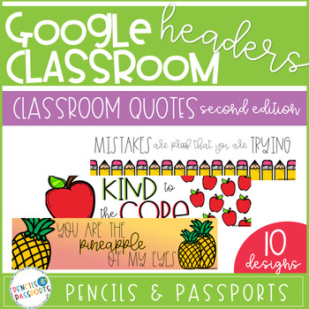 Google Classroom Headers Distance Learning Banners: Classroom Quotes ...