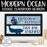 Ocean Google Classroom Headers