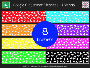 Google Classroom Headers Spanish Llamas By Perfectingpedagogy Tpt