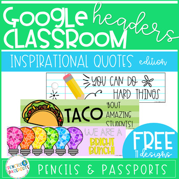 Google Classroom Headers and Banners: Growth Mindset Edition | TPT