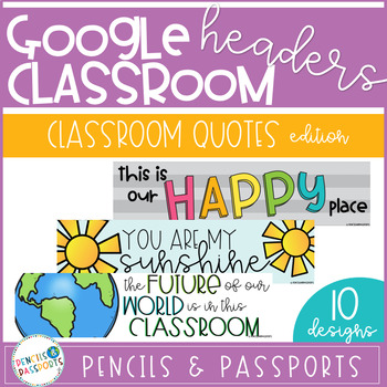 Google Classroom Headers for Distance Learning Banners: Classroom ...
