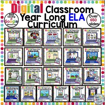 Preview of Google Classroom MEGA ELA Year Long  BUNDLE