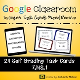 Google Classroom Math Task Cards - Integer Mixed Review 7.