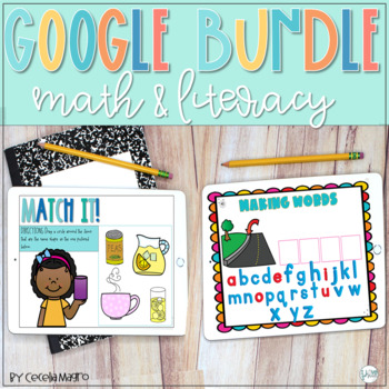 Preview of Google Classroom Math and Literacy Bundle