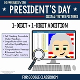 Google Classroom Pixel Art Addition Facts President's Day 