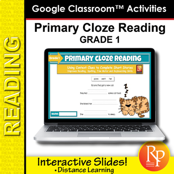 Preview of Beginning Cloze Reading Digital Resource - Fun Context Clues Activities