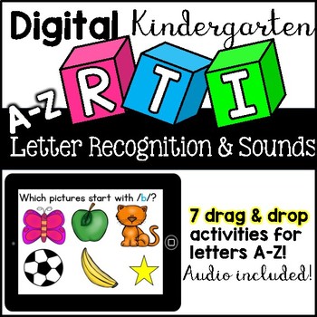 Preview of Digital RTI / Letter of the Week ( Google Classroom, Kindergarten)