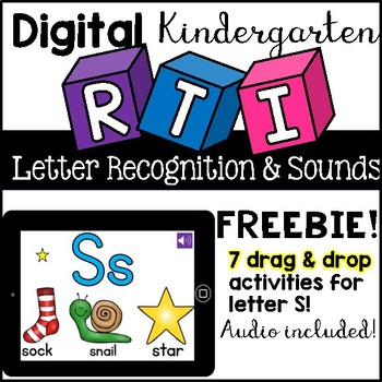 Preview of Digital RTI Letter Recognition / Sounds ( Google Classroom, Kindergarten)