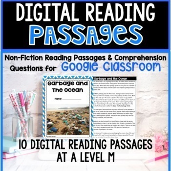 Preview of Google Classroom Reading Comprehension