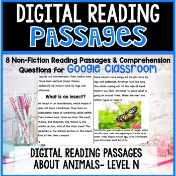 Preview of Google Classroom Reading Comprehension Distance Learning