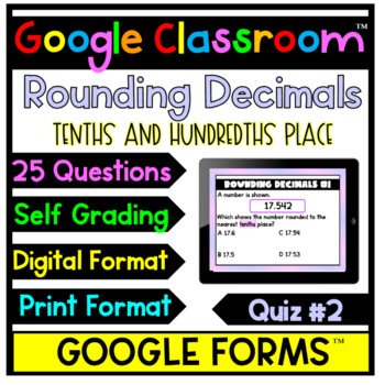 Preview of Google Classroom™ Rounding Decimals