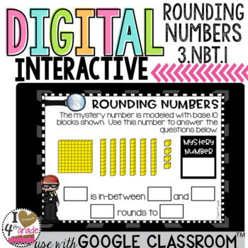 Preview of Google Classroom Rounding Problem Solving Tasks 