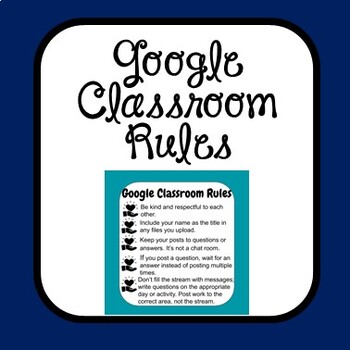 Preview of Google Classroom Rules