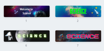 Preview of Google Classroom Science Headers/Labels