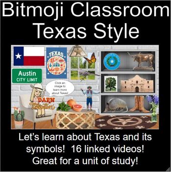 Preview of Google Classroom Slide- Texas Symbols- (EDITABLE)