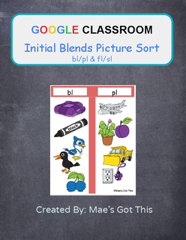 Preview of Google Classroom/Slides Initial Blends bl/pl & fl/sl