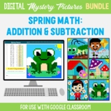 Spring Addition Subtraction Digital Mystery Pictures Pixel