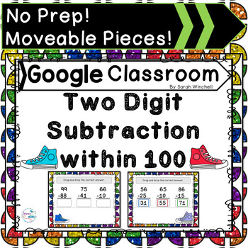 Preview of Two Digit Subtraction Interactive Math Lesson Center 2nd Grade 3rd Grade 