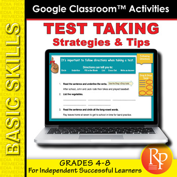 Preview of TEST TAKING STRATEGIES: Digital Resource Activities - Reading, Math & More