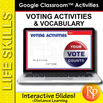 Preview of FREE!  GOOGLE SLIDES:  VOTING!   Fun Activities & Quick Lessons