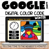 Google Classroom™ Winter Telling Time to the Nearest 5 Min