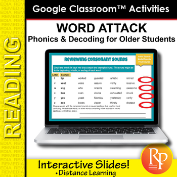 Preview of WORD ATTACK! Phonics & Decoding for Older Students:  Digital Resource Activities