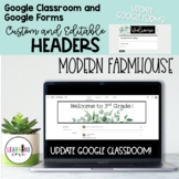 Google Classroom and Google Forms Custom Headers - Modern 