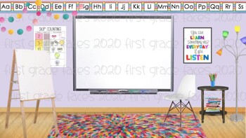Preview of Google Classroom background- Lilac & bright