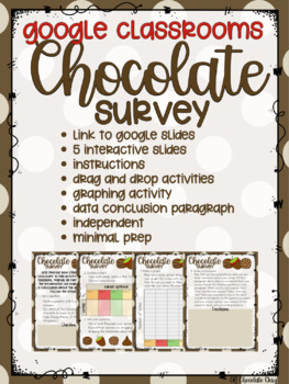 Preview of Google Classrooms Chocolate Survey Distance Learning