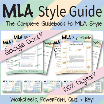 Preview of Google Digital | MLA Format Style Guide | Guide, Worksheets, Presentation, etc.