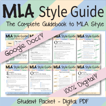 Preview of Google Digital | MLA Style Guide - Student Resource Packet