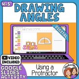 Drawing Angles with a Protractor  - Self-Checking Option -