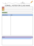 Google Doc Cornell Notes Template