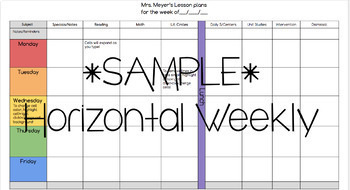 google docs weekly lesson plan template