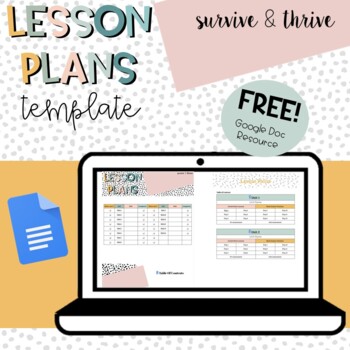 Preview of Google Doc Lesson Plan Template