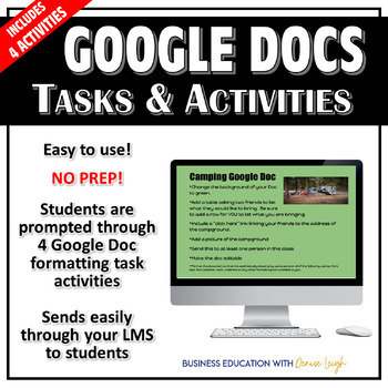 Preview of Google Docs 4 Lessons, Prompts, Tasks and Projects | Computer Application Class