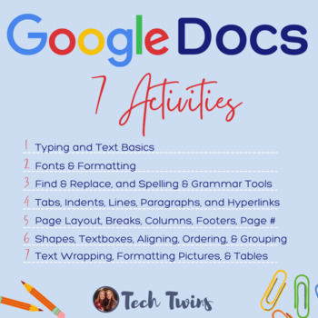 Preview of Google Docs Activities