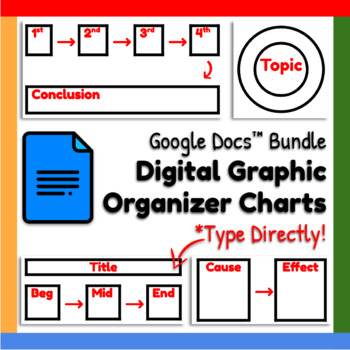 Preview of Google Docs ™ Bundle︱Type Direct Graphic Organizer Chart Map